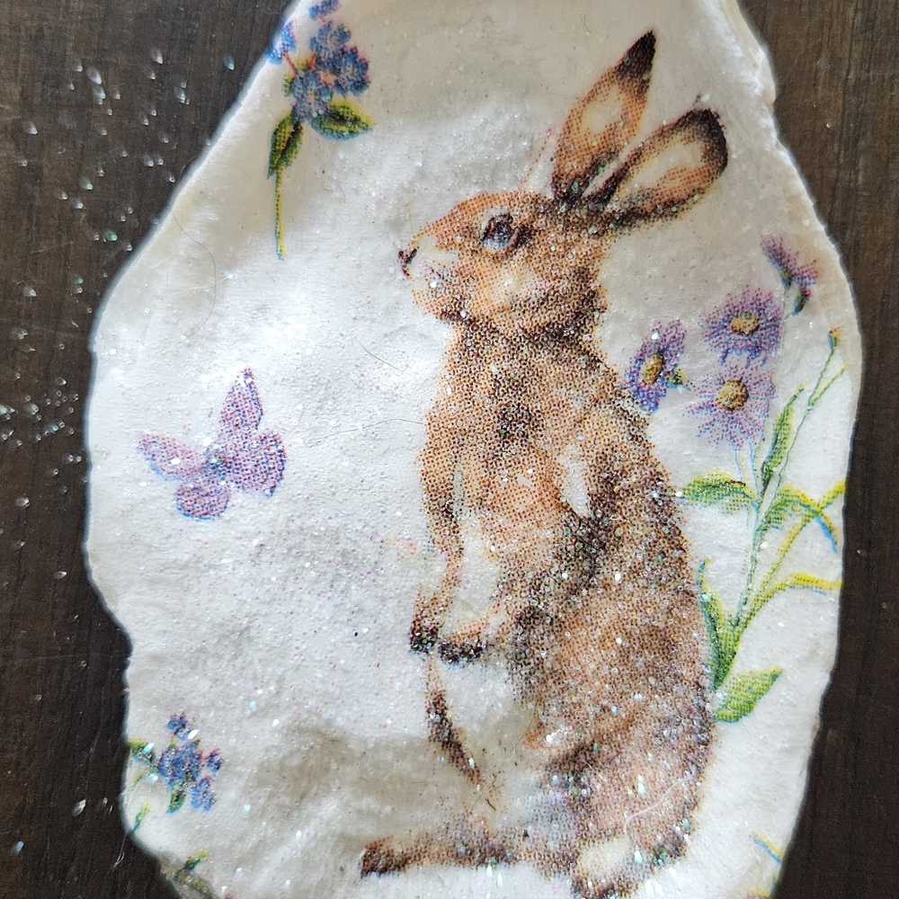 Floral Rabbit Decorative Piece